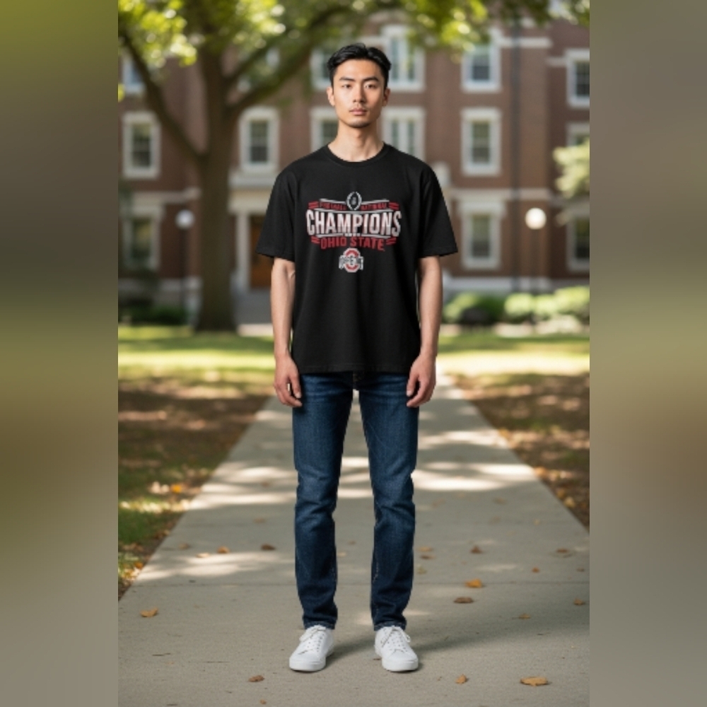 ohio state buckeyes Adults Size Large 2024 Nation Champion Football Team Shirt